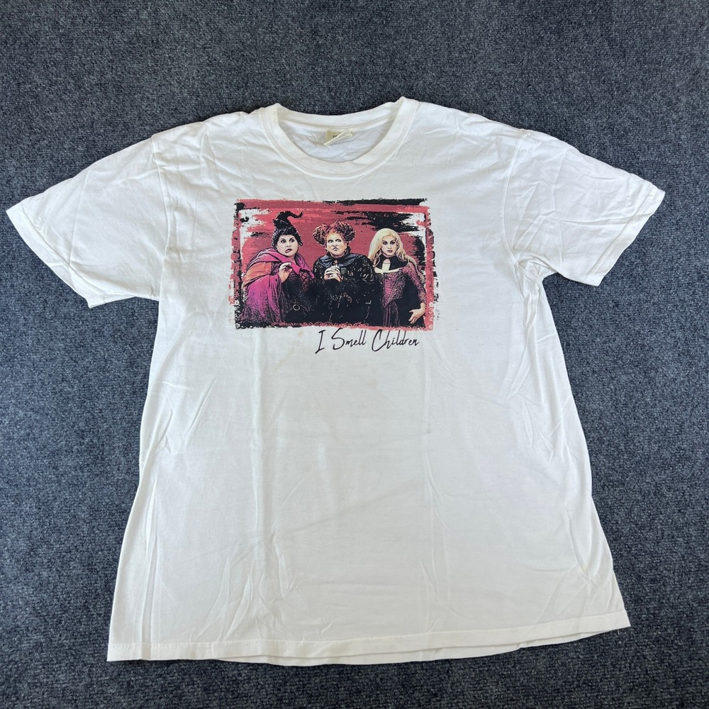 Comfort Colors Hocus Pocus I Smell Children Sanderson Sister Graphic Tee White L